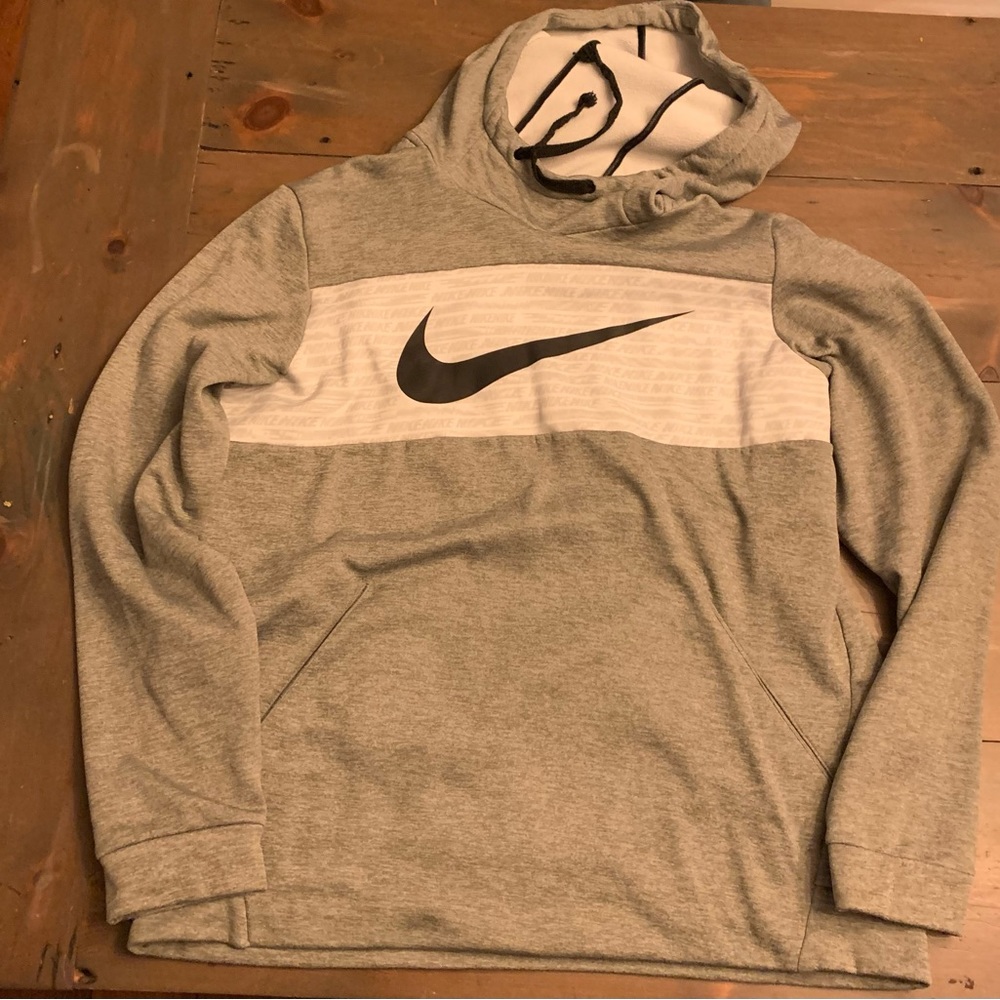 Nike Dri Fit Hoodie Size L Grey
